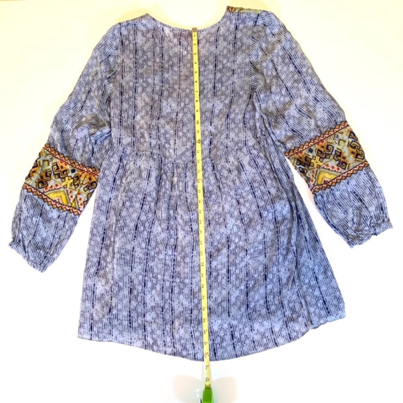 Anthropologie Bhanuni by Jyoti Embroidery Beaded Peasant Dress Tunic Boho Hippie - Picture 11 of 13